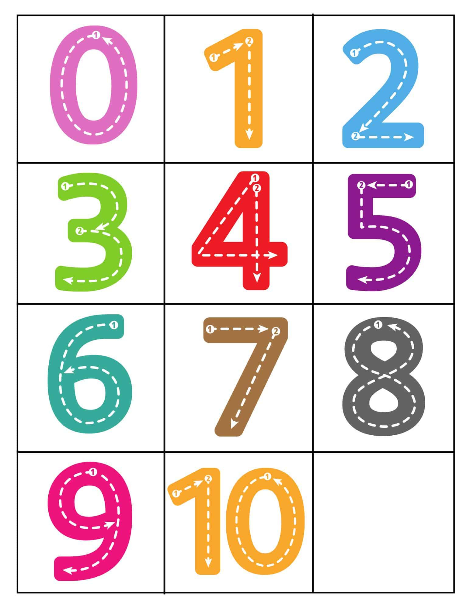 0-10 Printable Numbers (Free Templates In All Sizes) regarding Free Printable Numbers