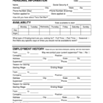 1 Page Job Application   Fill Online, Printable, Fillable, Blank Inside Free Printable Taco Bell Application