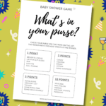 10 Free Printable Baby Shower Games You Can Print And Play Intended For Free Printable Baby Shower Games What&#039;s In Your Purse