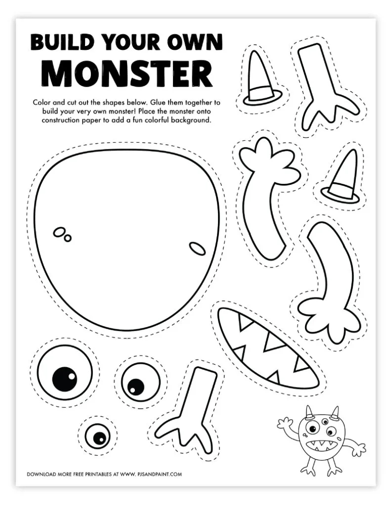 10 Free Printable Halloween Themed "Build Your Own" Crafts Pjs With Regard To Halloween Crafts For Kids Free Printable 10 Free Printable Halloween Themed "Build Your Own" Crafts Pjs With Regard To Halloween Crafts For Kids Free Printable