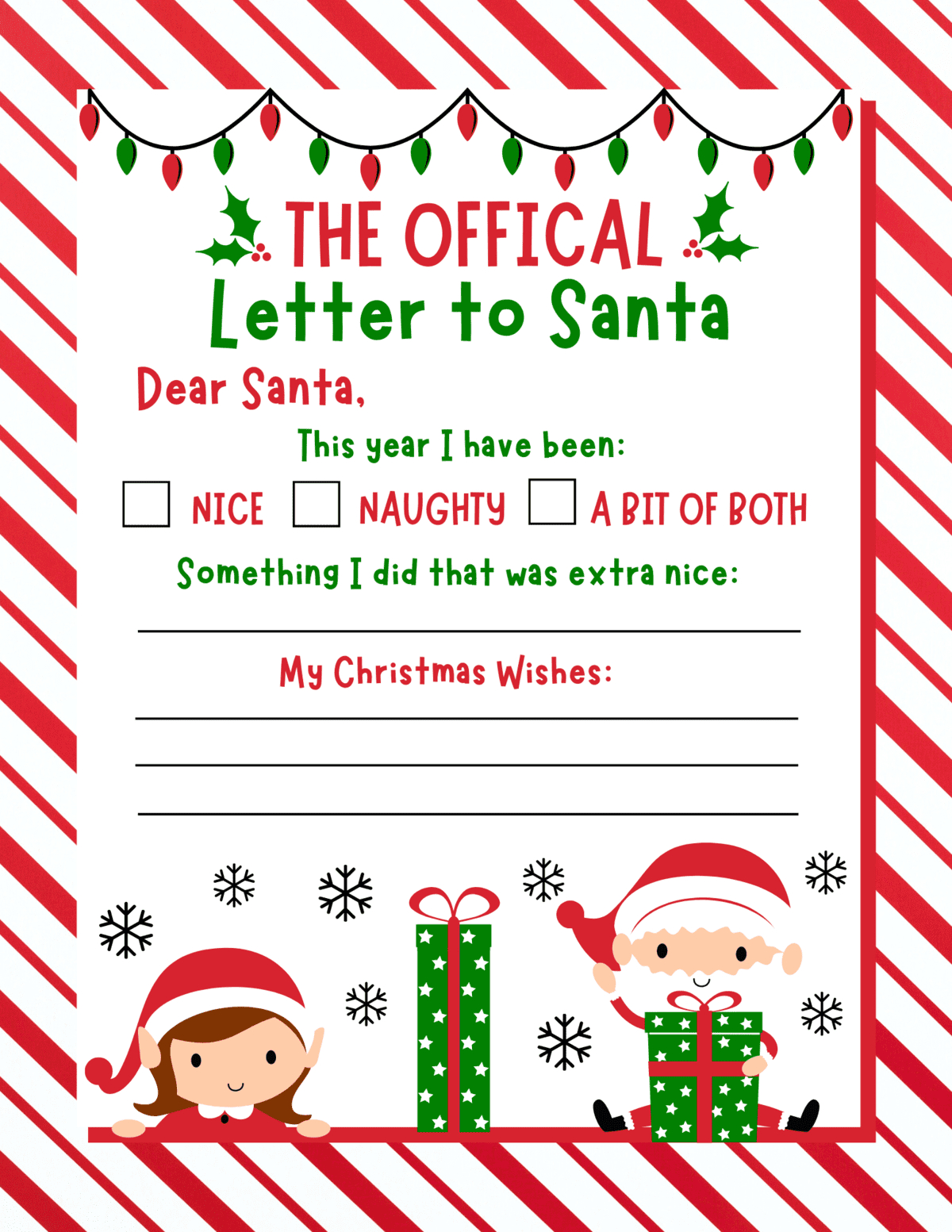 10 Free Printable Letters To Santa Templates - Prudent Penny Pincher with regard to Letter to Santa Template Free Printable