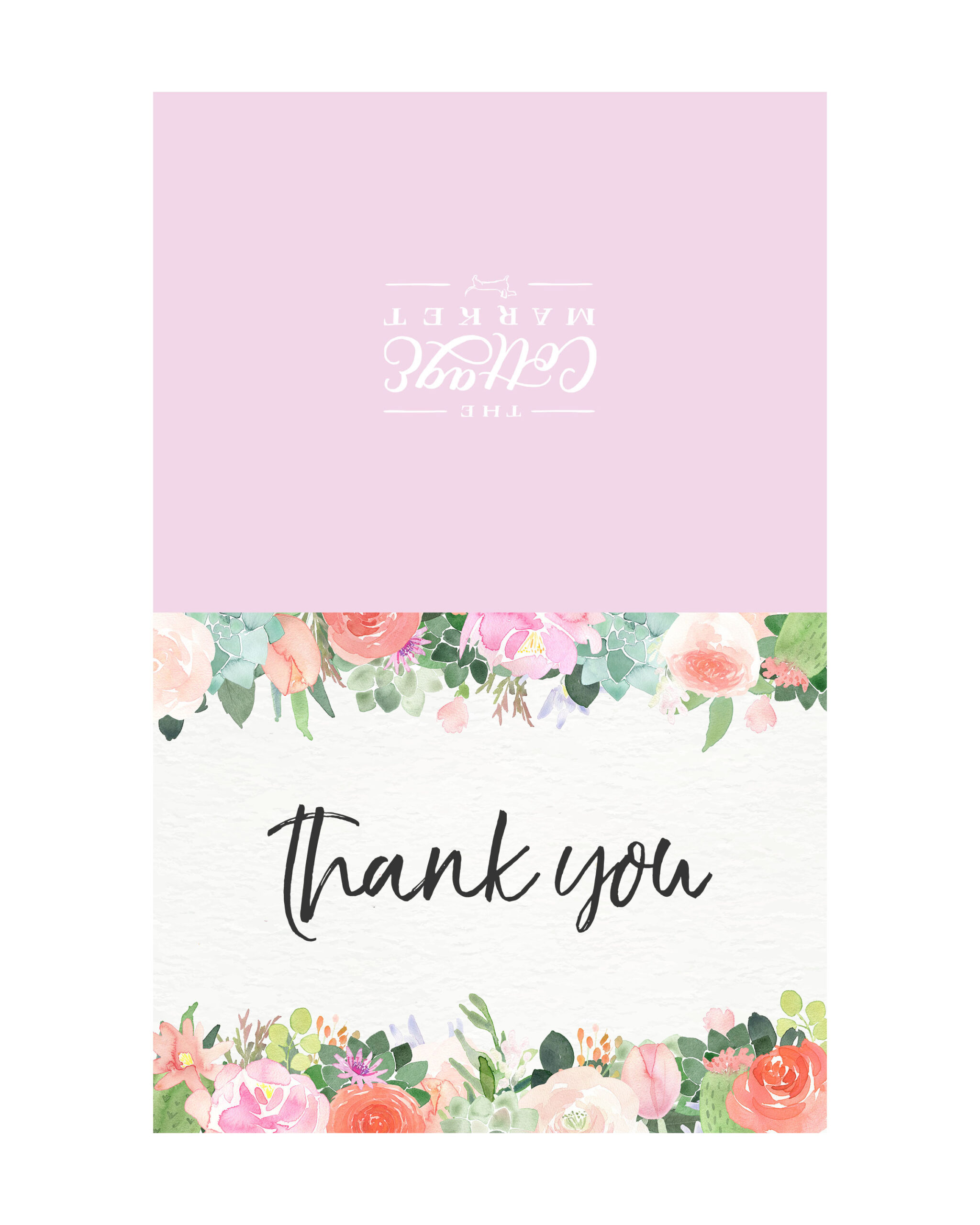 10 Free Printable Thank You Cards You Can'T Miss - The Cottage Market in Thank You Card Free Printable Template