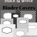 10 Free Variety Black & White Binder Covers   The Peculiar Green Rose For Free Printable Binder Cover Templates