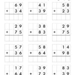 10 Printable Two Digit Addition Worksheets, Double Digit Addition Pertaining To Free Printable Two Digit Addition Worksheets