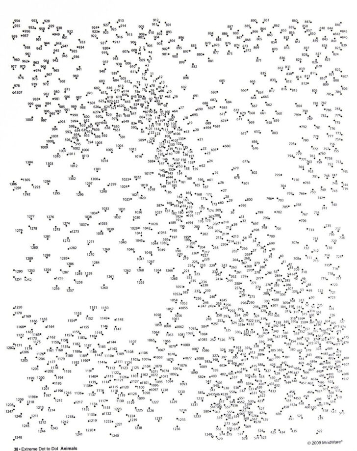 Free Printable Difficult Dot to Dot Puzzles