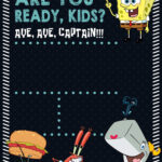 11+ Personalized Spongebob Chalkboard Birthday Invitation Inside Spongebob Free Printable Invitations
