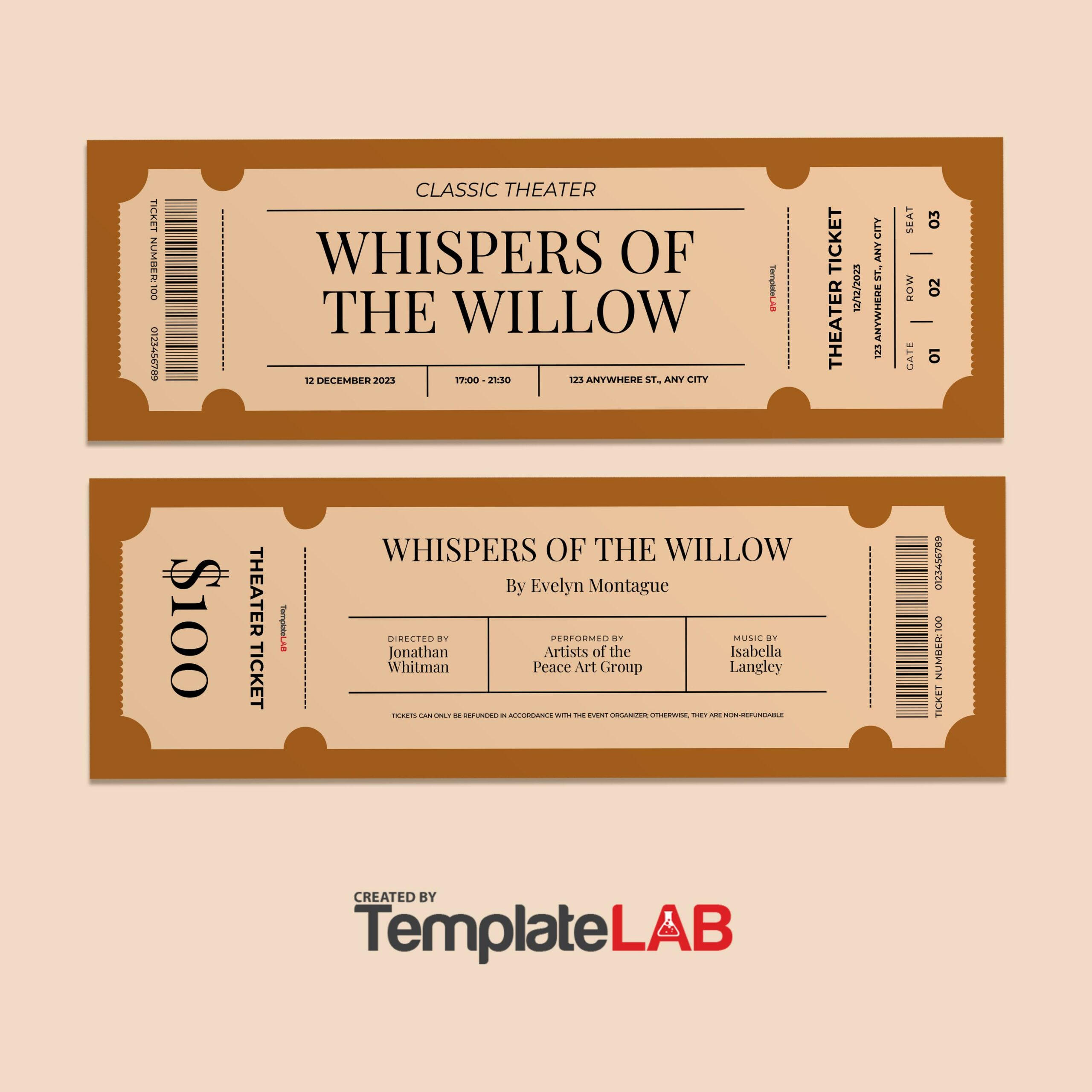 12 Free Event Ticket Templates (Word, Powerpoint, Psd) regarding Free Printable Admission Ticket Template