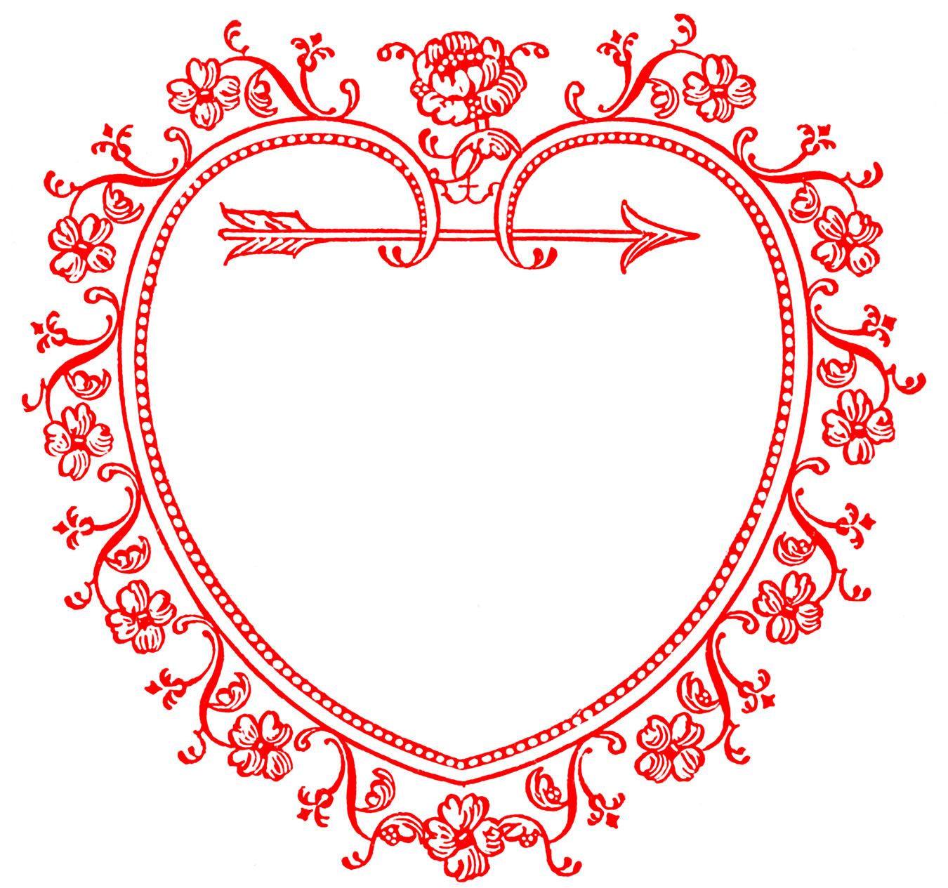 12+ Printable Valentine Heart Images! - The Graphics Fairy intended for Free Printable Valentine Graphics