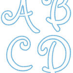 12 Rhinestone Font Template Images   Rhinestone Templates Free Within Free Printable Disney Font Stencils