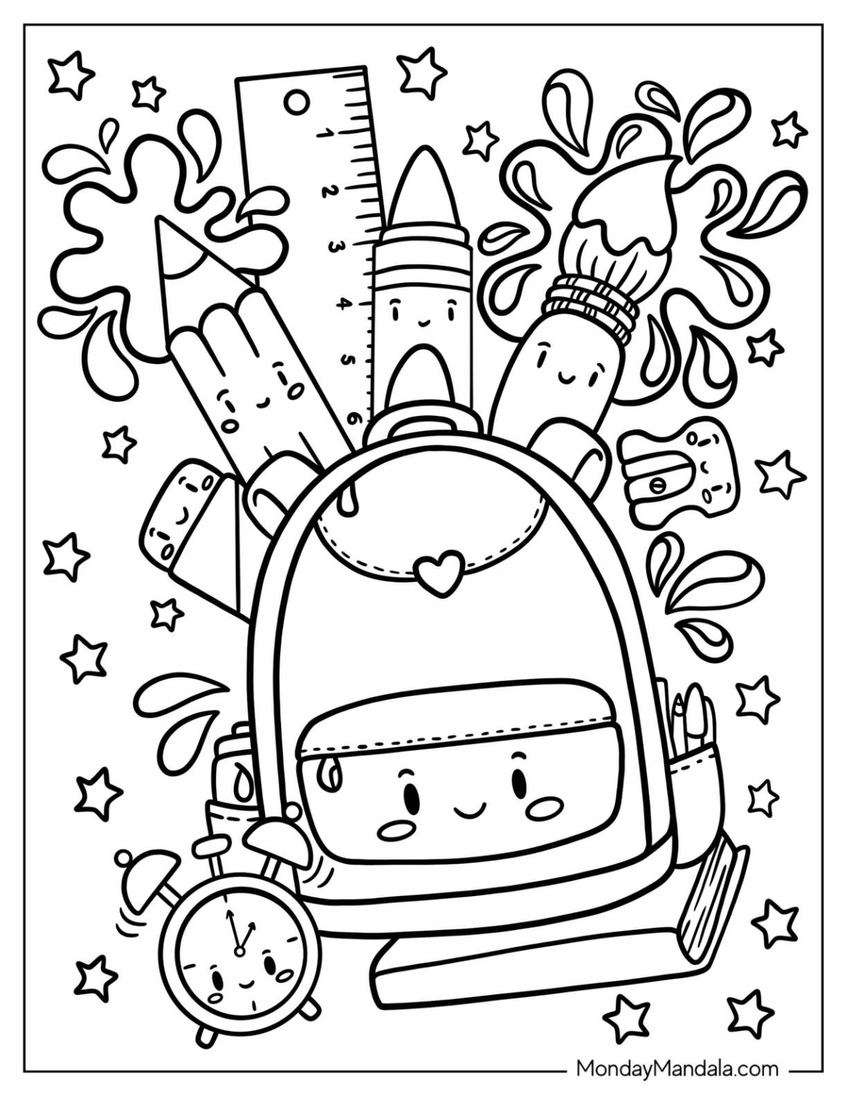 13 Coloring - Back To School Ideas | School Coloring Pages pertaining to Free Printable Coloring Sheets For Back To School