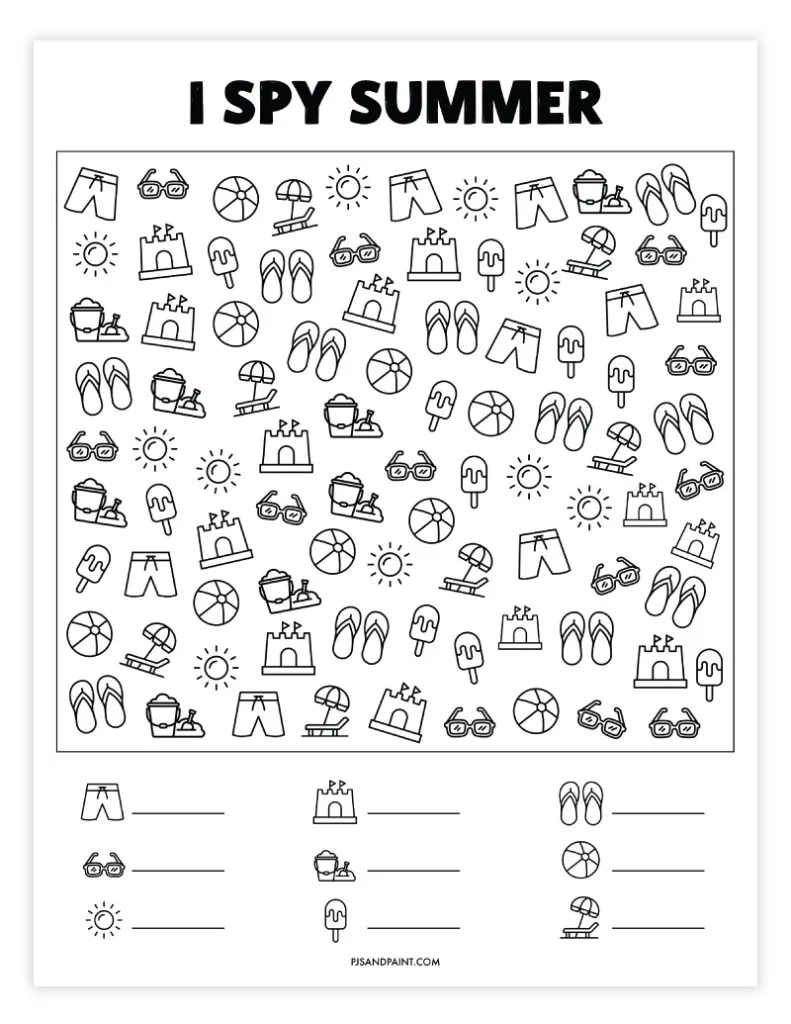 13 Free Printable Summer Games And Activities Pjs And Paint With Free Printable Activities 13 Free Printable Summer Games And Activities Pjs And Paint With Free Printable Activities