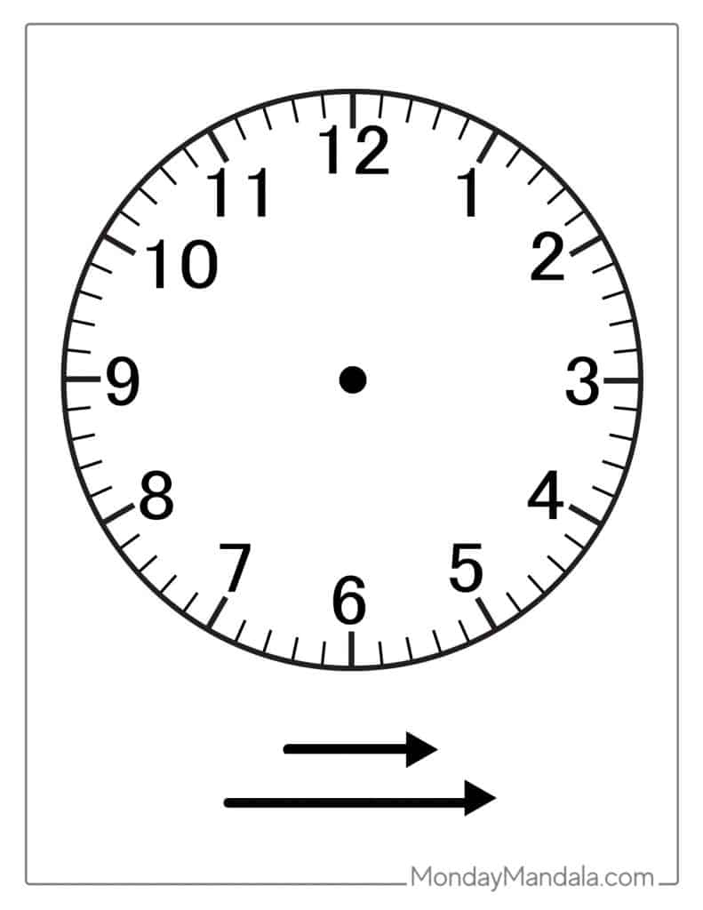 14 Printable Clock Faces (Free Pdfs To Download &amp;amp; Print) throughout Free Printable Clock Faces