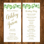 14 Wedding Program Templates You Can Customize Online | Preowned With Regard To Free Printable Wedding Program Templates