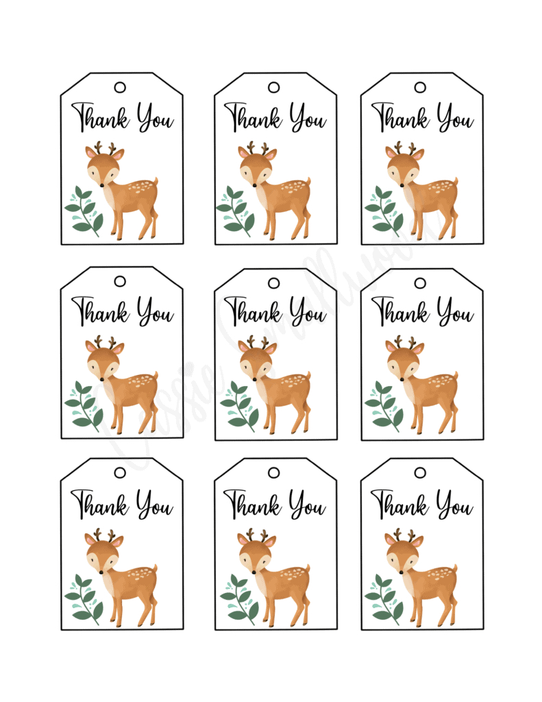 15 Insanely Cute Thank You Tags (Free Printable) - Cassie Smallwood throughout Free Printable Baby Shower Favor Tags Template