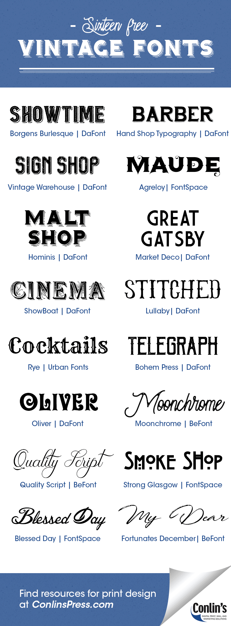 16 Free Vintage Fonts - in Free Printable Fonts