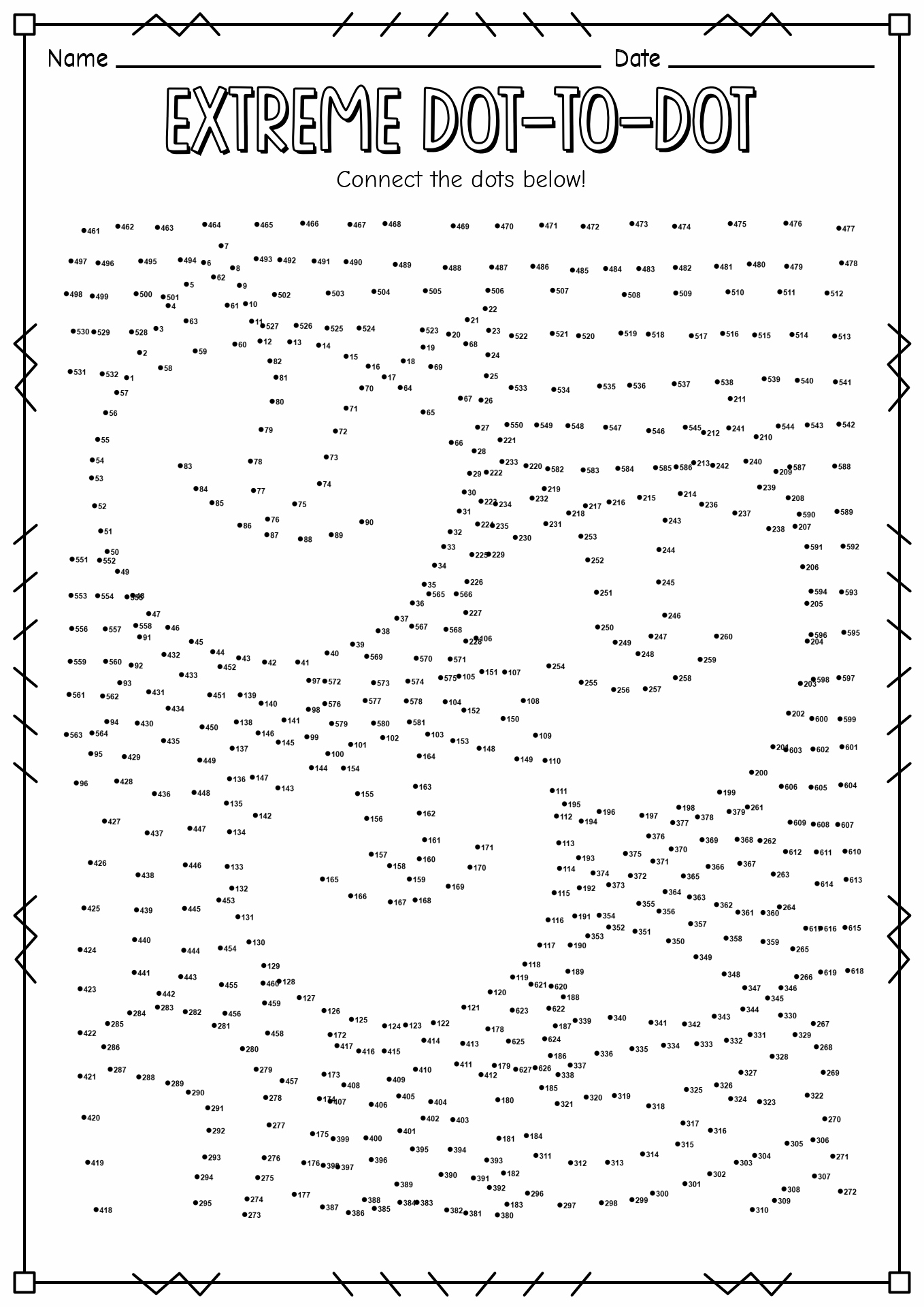 16 Hard Dot To Dot Worksheets - Free Pdf At Worksheeto for Free Printable Hard Dot to Dot