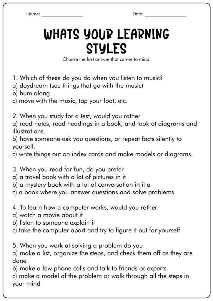 16 Vark Styles Worksheet Free Pdf At Worksheeto Inside Free Printable Learning Styles Questionnaire 16 Vark Styles Worksheet Free Pdf At Worksheeto Inside Free Printable Learning Styles Questionnaire