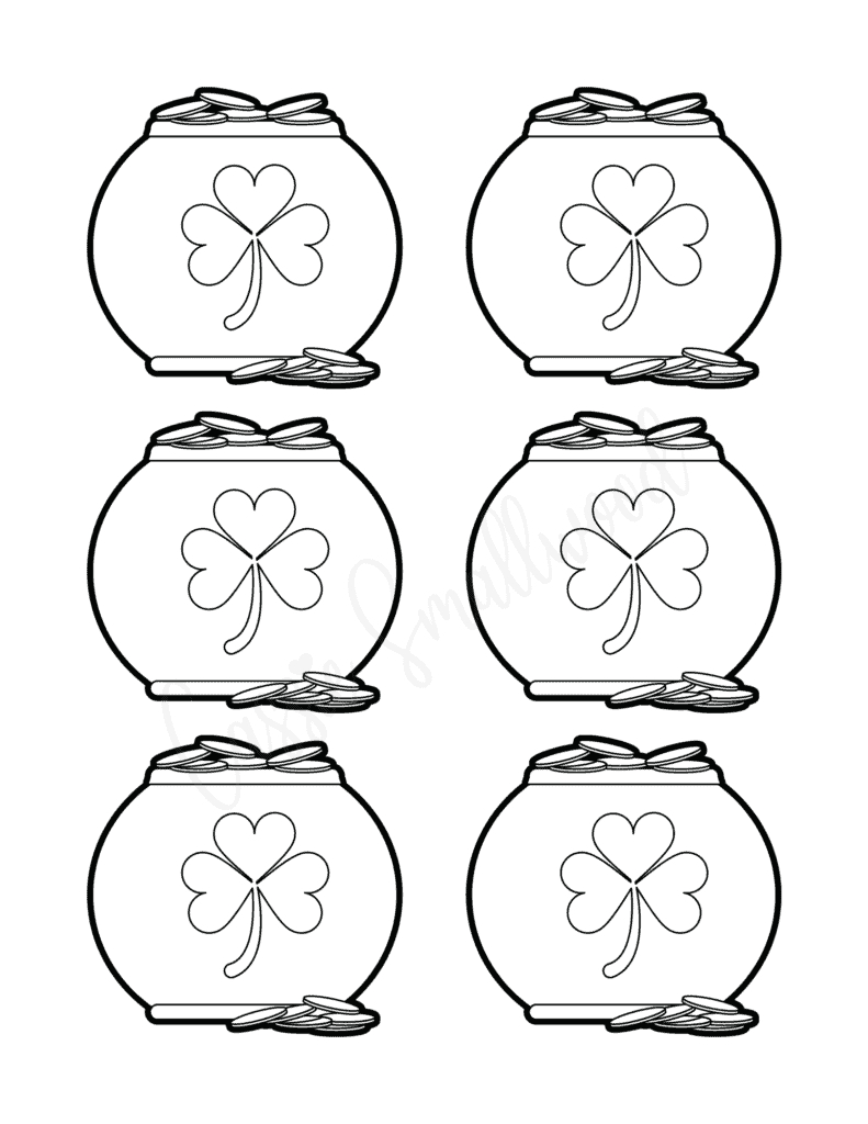 17 Cute Pot Of Gold Templates - Cassie Smallwood with regard to Free Printable Pot of Gold Coloring Pages