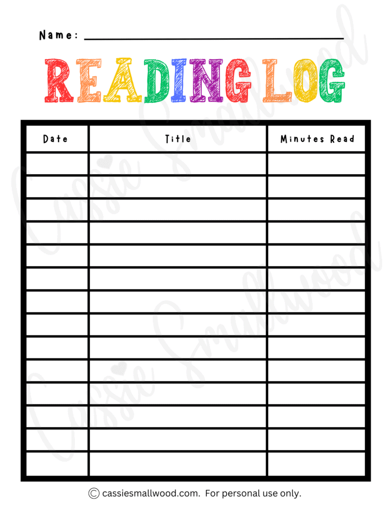 17 Cute Reading Logs {Free Printable} Cassie Smallwood With Regard To Free Printable Reading Logs For Children 17 Cute Reading Logs {Free Printable} Cassie Smallwood With Regard To Free Printable Reading Logs For Children