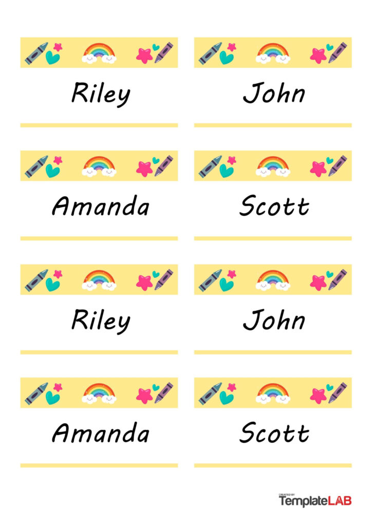 19 Editable Name Tag & Name Badge Templates [Free] Within Free Printable Name Labels For Kids