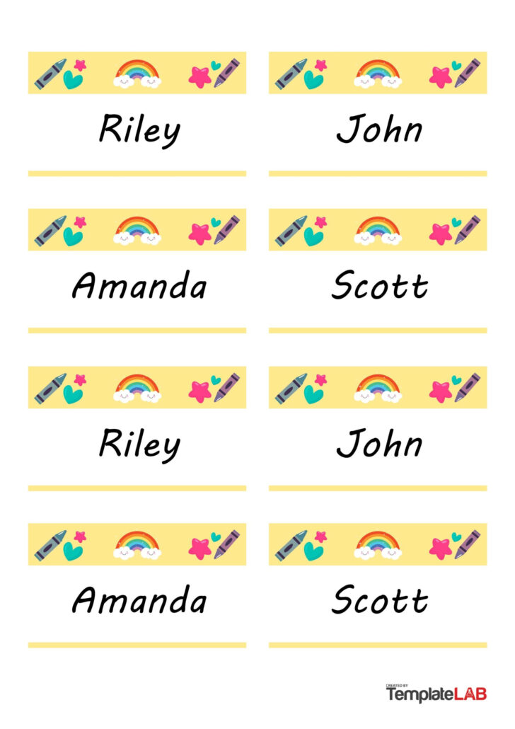 Free Printable Name Labels For Kids