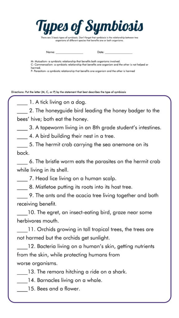19 Free Printable Biology Worksheets Intended For Free Printable Biology Worksheets For High School 19 Free Printable Biology Worksheets Intended For Free Printable Biology Worksheets For High School