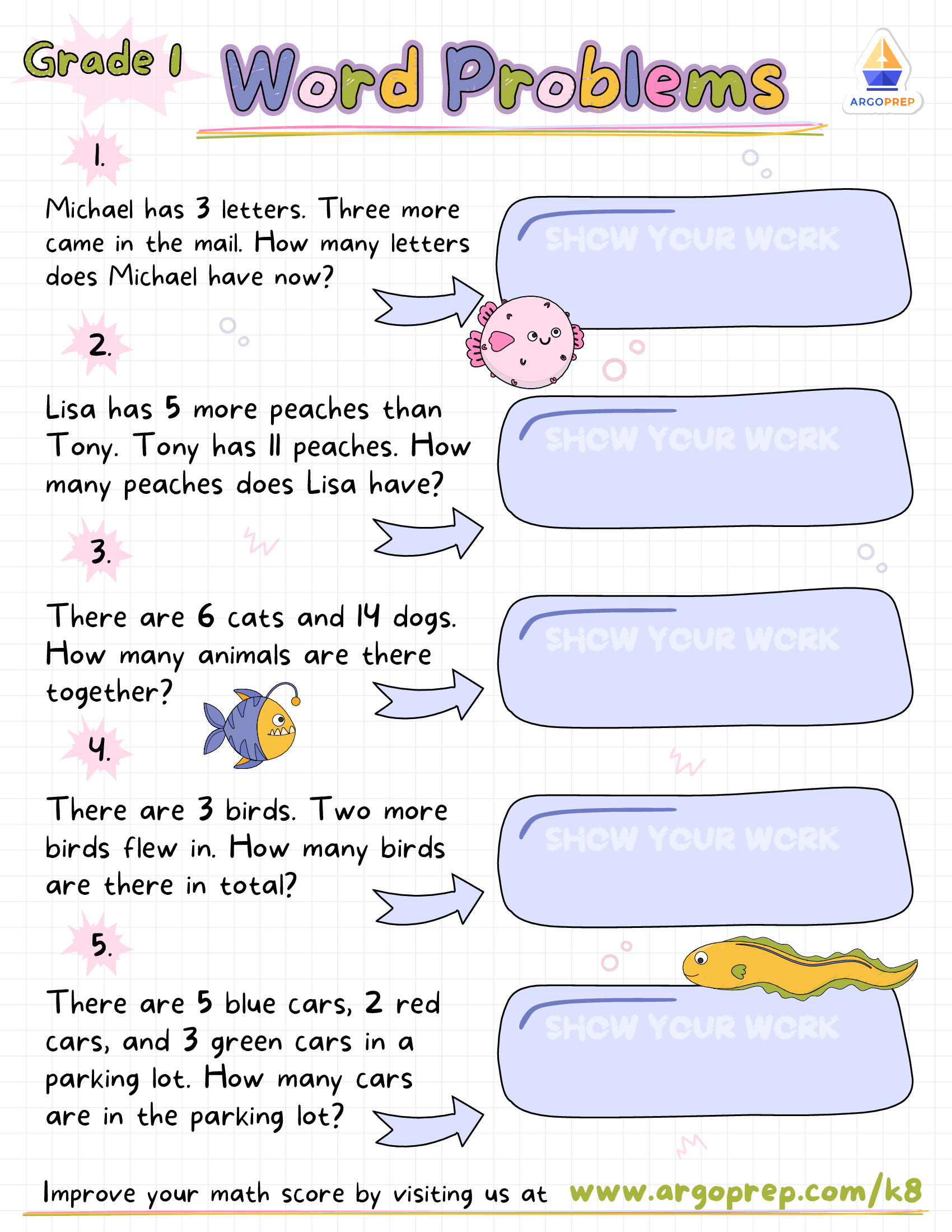 1St Grade Math Word Problems Worksheets For Free - Argoprep intended for Free Printable Math Worksheets Word Problems First Grade