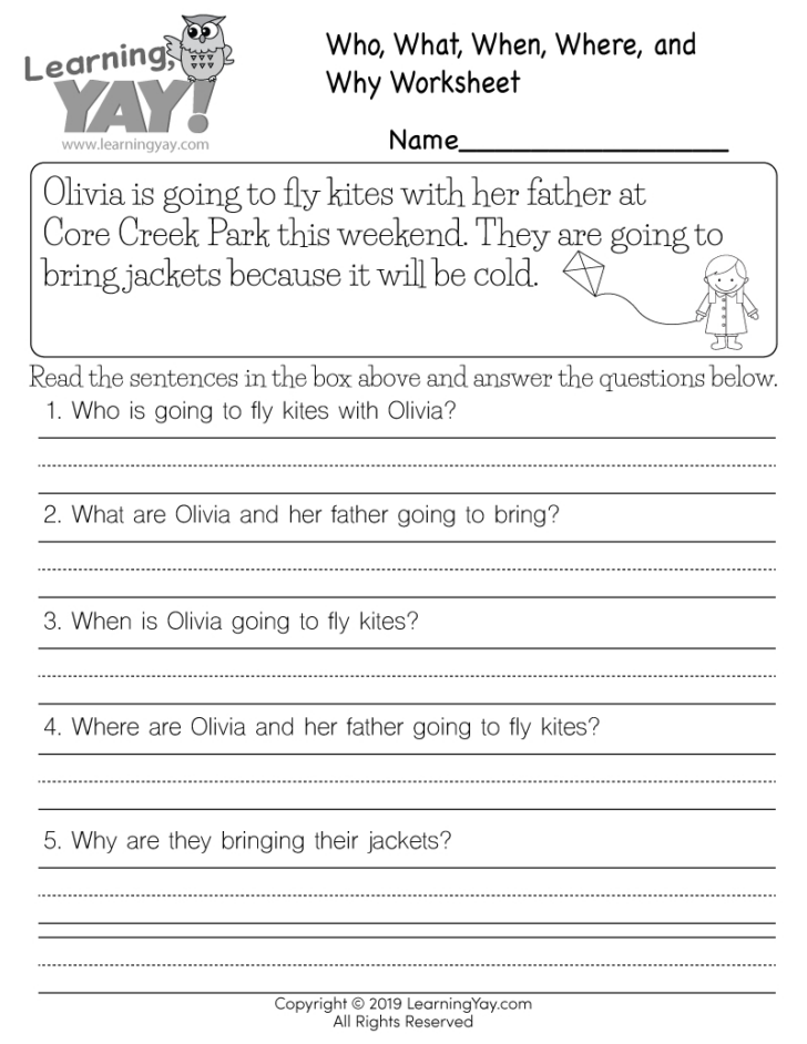 Free Printable Worksheets For 1st Grade Language Arts