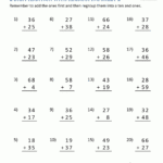 2 Digit Addition Worksheets Within Free Printable Two Digit Addition Worksheets