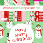 20 Free Christmas Snowman Digital Paper   Free Pretty Things For You Intended For Free Printable Christmas Paper