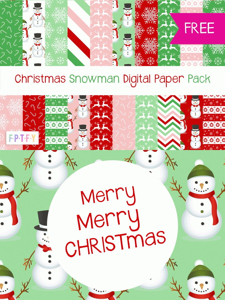 20 Free Christmas Snowman Digital Paper - Free Pretty Things For You intended for Free Printable Christmas Paper