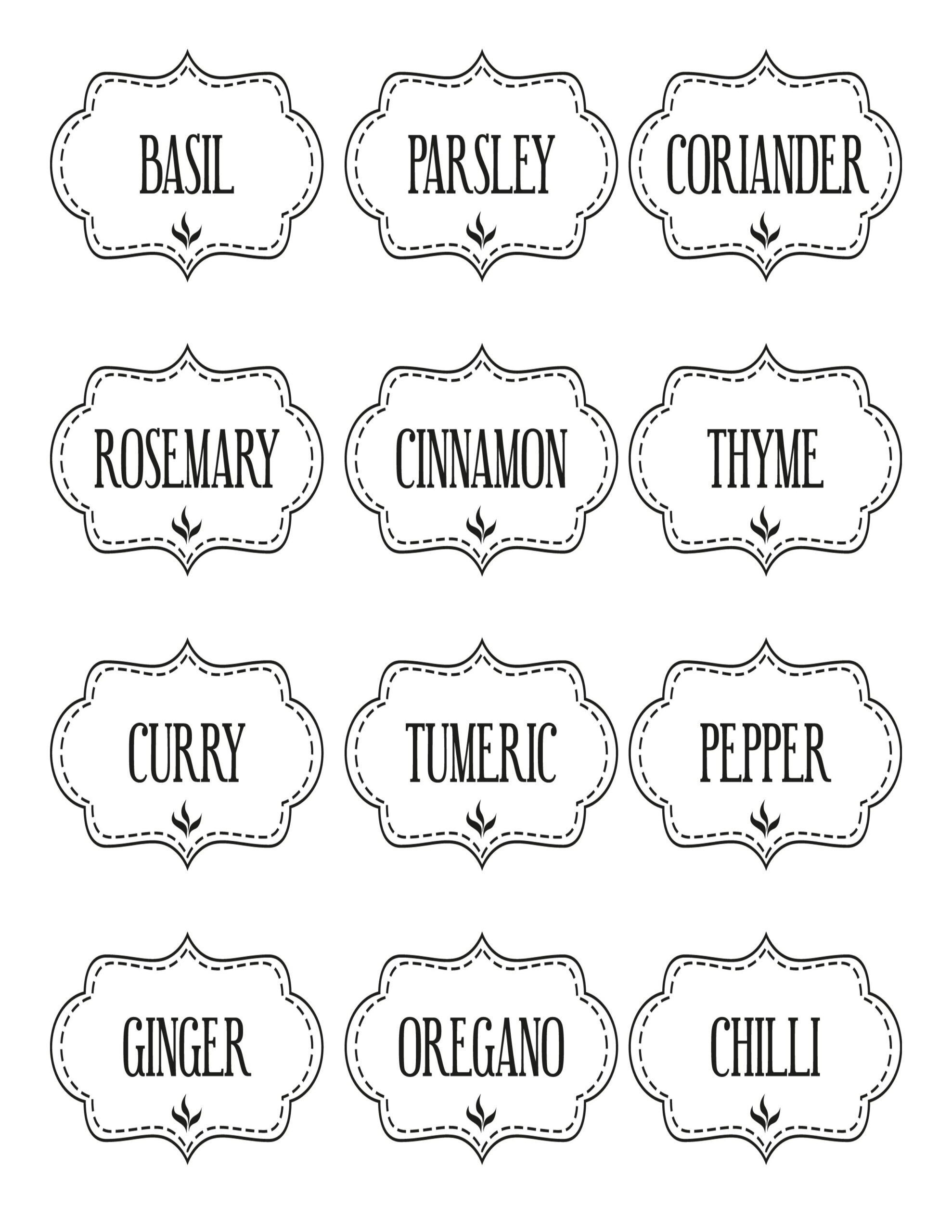 20 Labels Ideas | Labels, Printable Labels, Spice Labels intended for Free Printable Spice Labels