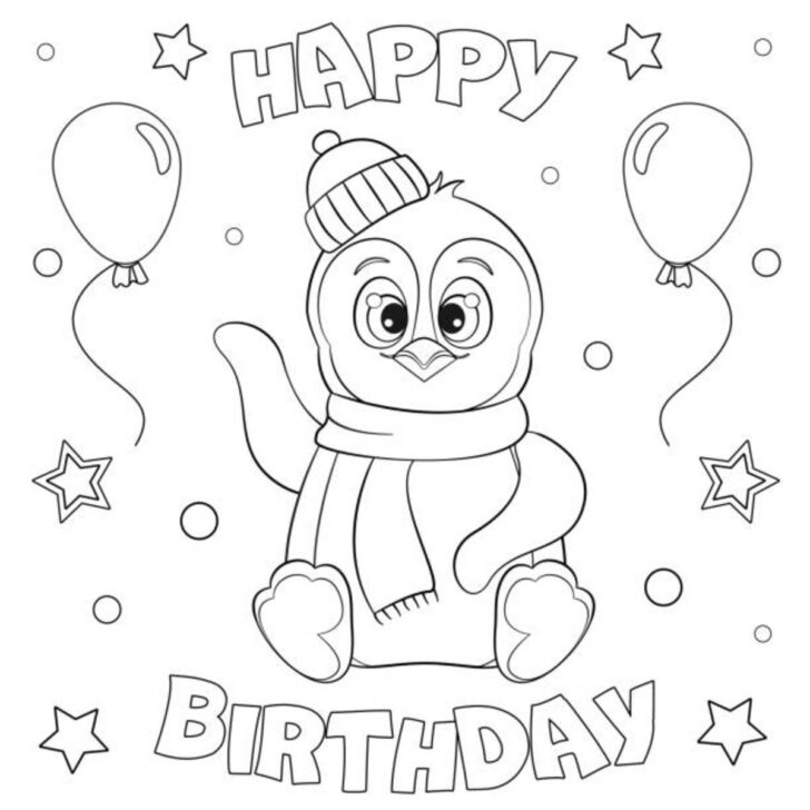 Free Printable Birthday Cards to Color