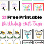 21 Free Printable Happy Birthday Gift Tags And Templates   With Regard To Free Printable Gift Bag Tags