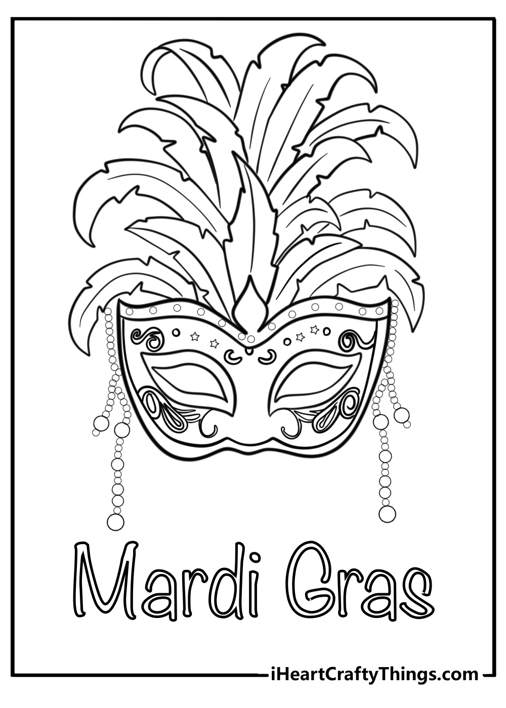 21 Mardi Gras Coloring Pages (Printable Free Pdfs For Kids) with regard to Free Printable Mardi Gras Masks