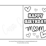 22 Coloring Birthday Cards For Mom Free Printables   Cassie Smallwood Regarding Free Printable Birthday Cards For Mom From Son