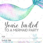 22 Fun Mermaid Themed Party Ideas   Invitations, Decorations Throughout Mermaid Birthday Invitations Free Printable
