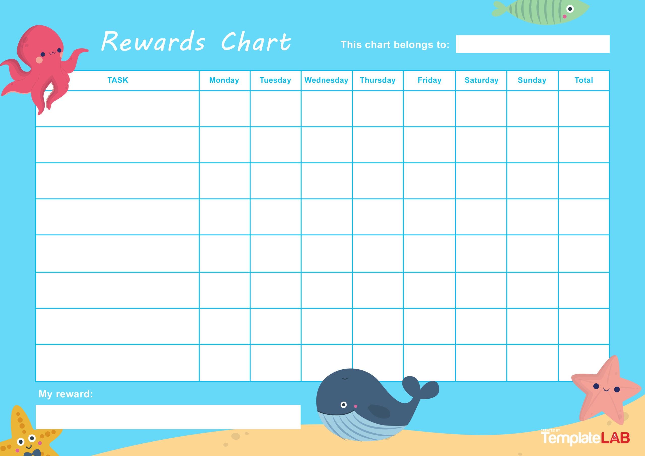 22 Printable Reward Charts For Kids (Pdf, Excel &amp;amp; Word) pertaining to Free Printable Reward Charts For Teenagers
