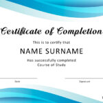 23 Free Certificate Of Completion Templates [Word, Powerpoint] Intended For Certificate Of Completion Template Free Printable