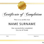 23 Free Certificate Of Completion Templates [Word, Powerpoint] With Regard To Certificate Of Completion Template Free Printable