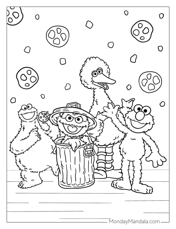 Elmo Color Pages Free Printable