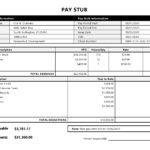 24 Free Pay Stub Templates [Word, Excel, Pdf]   Templatelab Intended For Free Printable Blank Check Stubs