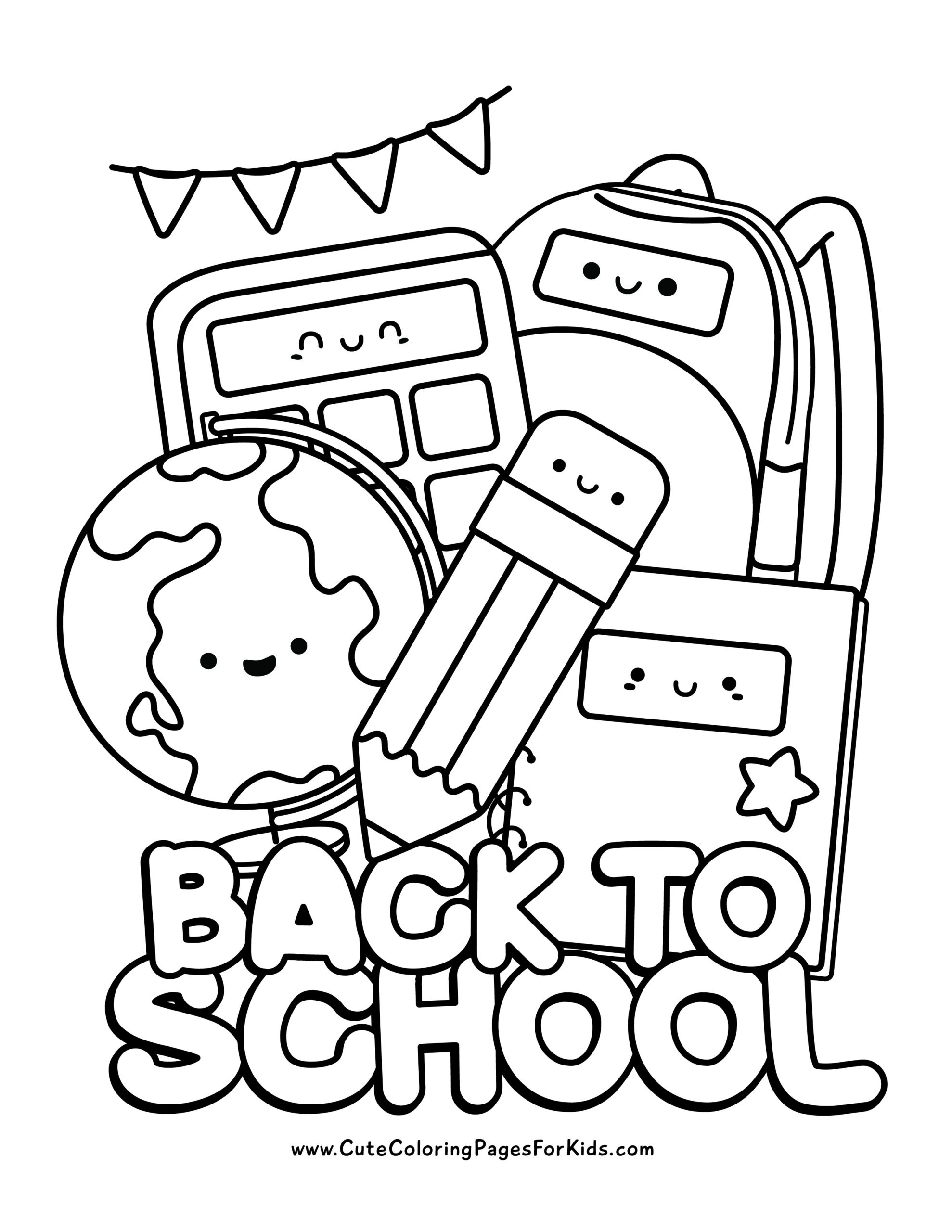 25 Back To School Coloring Pages (Free Printables) - Cute Coloring throughout Free Printable Coloring Sheets For Back To School