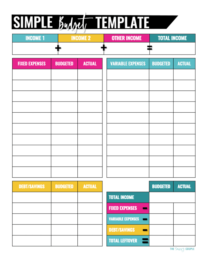 25 Free Printable Budget Templates That&amp;#039;Ll Help You Save inside Free Printable Budget Forms