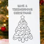 25 Free Printable Christmas Cards To Color For Kids Throughout Free Printable Christmas Cards