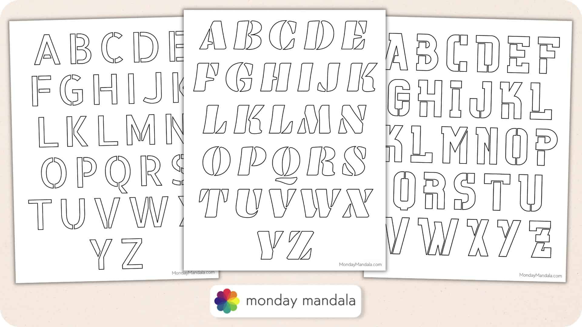 250 Letter &amp;amp; Number Stencils (Free Pdf Printables) regarding Free Printable Fonts Stencils