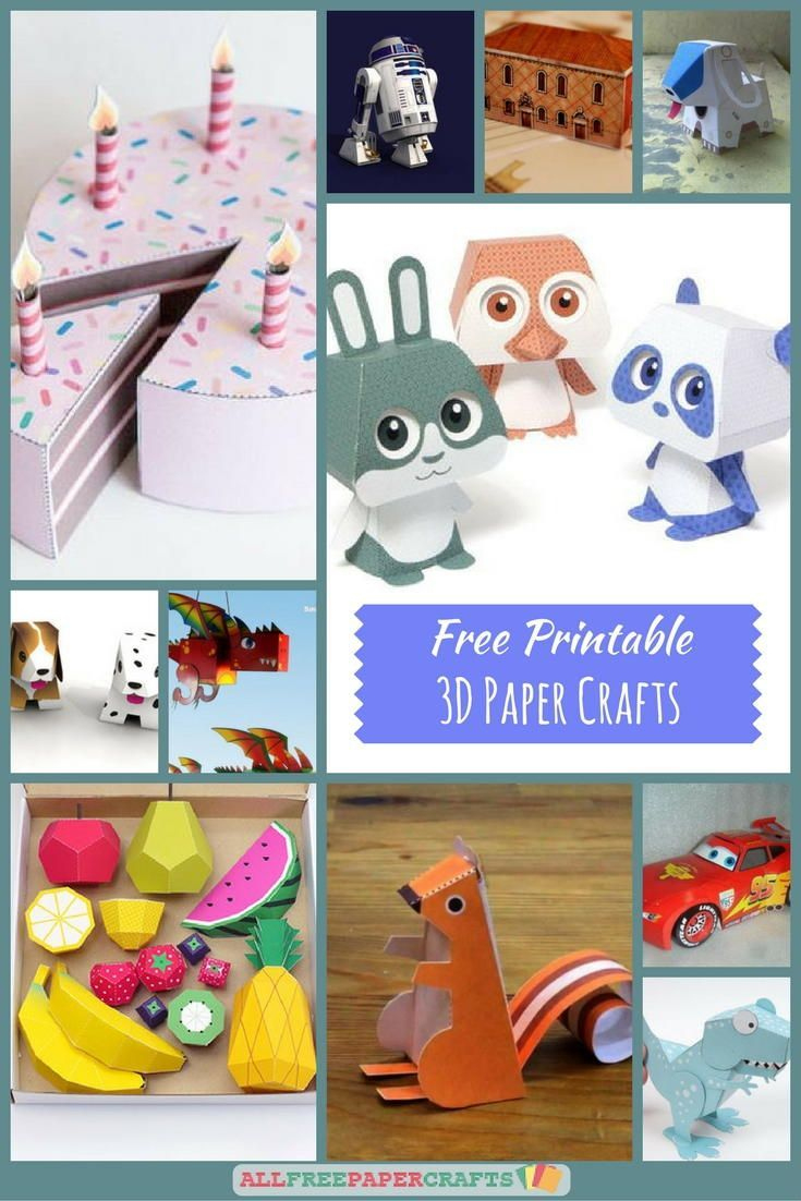 26+ Free Printable 3D Paper Crafts with Printable Paper Crafts Free