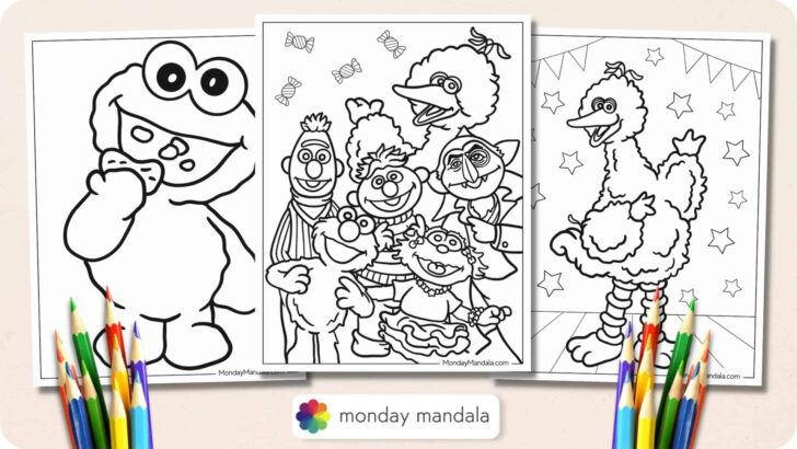 Free Printable Coloring Pages Sesame Street Characters