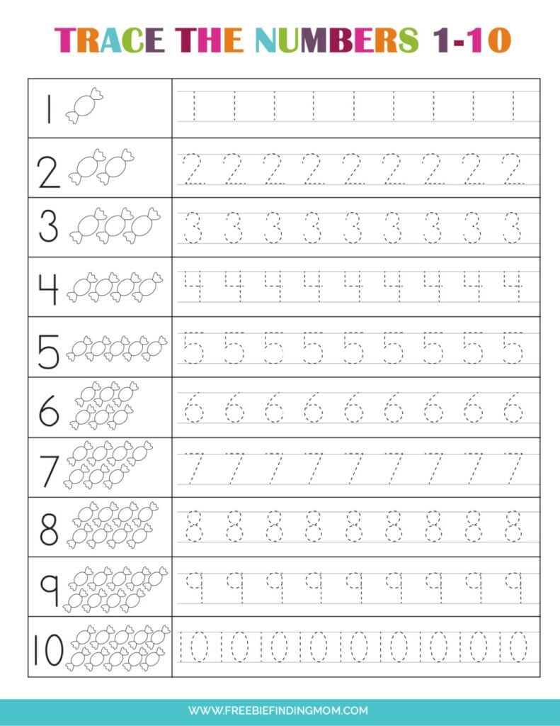 3 Free Preschool Number Worksheets 1-10 with Free Printable Counting Worksheets 1-10