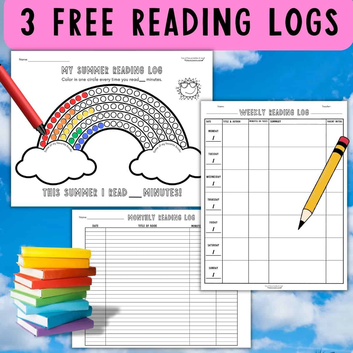 3 Free Printable Reading Log Templates - Weekly, Monthly, &amp;amp; Summer with regard to Free Printable Reading Logs For Children